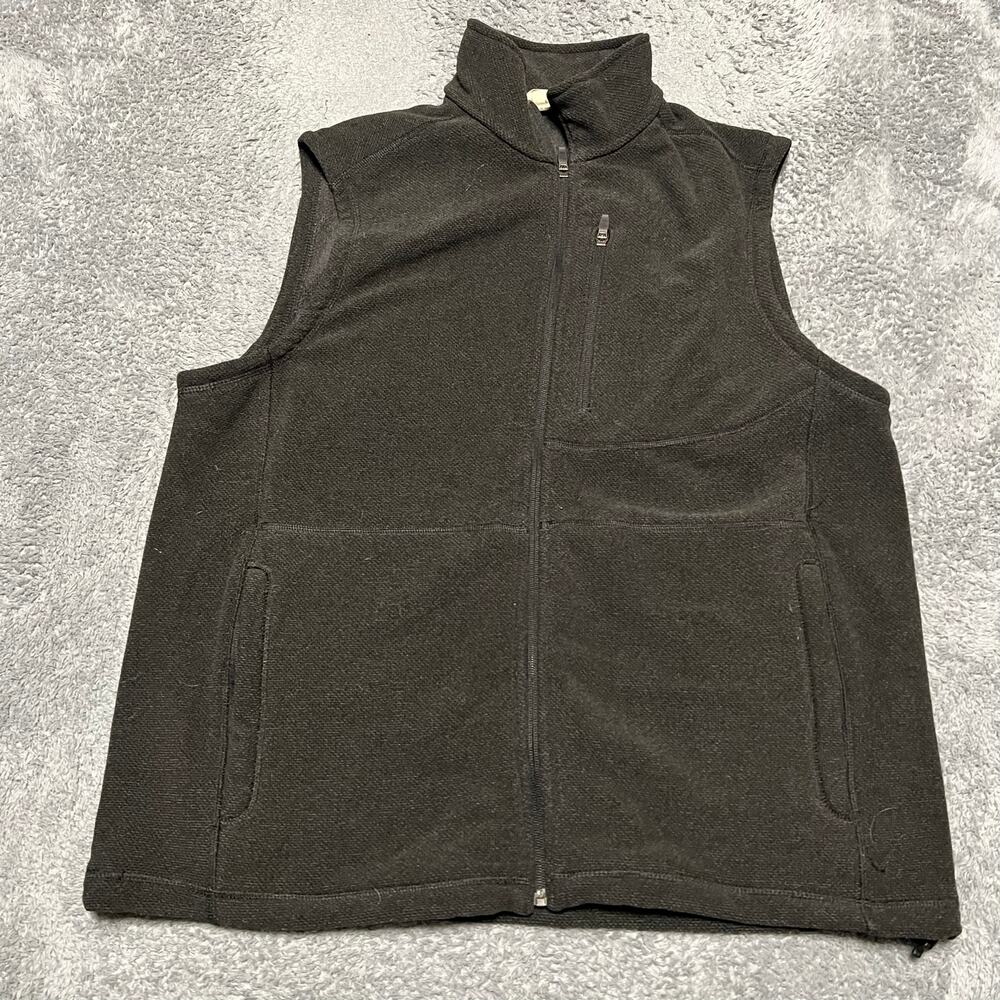 Duluth Trading Company Vest Mens Large Park Point Fleece Gray #76770